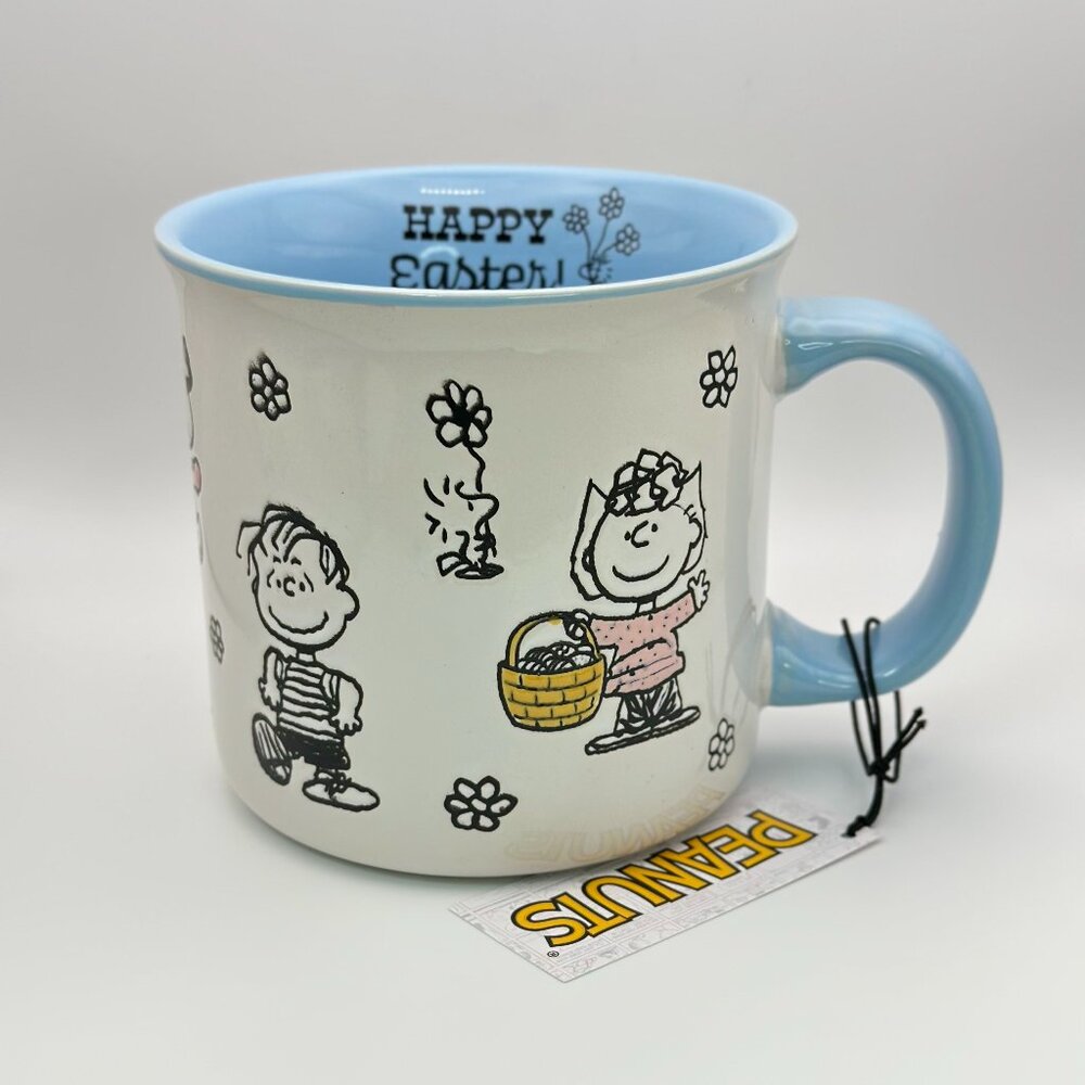 Peanuts Snoopy and the gang Easter mug | Happy Easter Snoopy engraved graphic